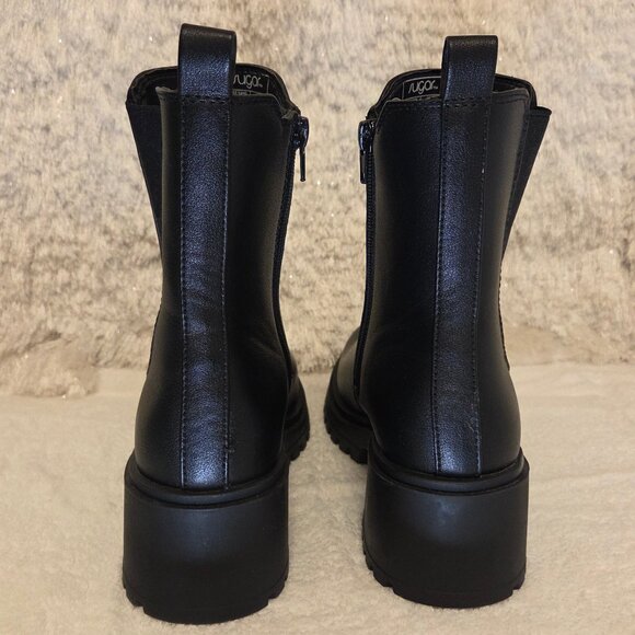 NWOT Sugar Women’s Black Abruzzi Lug Sole Zippered Ankle Boots - 7.5 - Picture 3 of 14